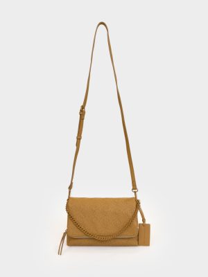 Joni East/West Quilted Flap Crossbody Bag