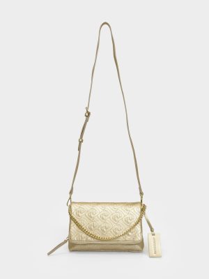 Joni East/West Quilted Flap Crossbody Bag